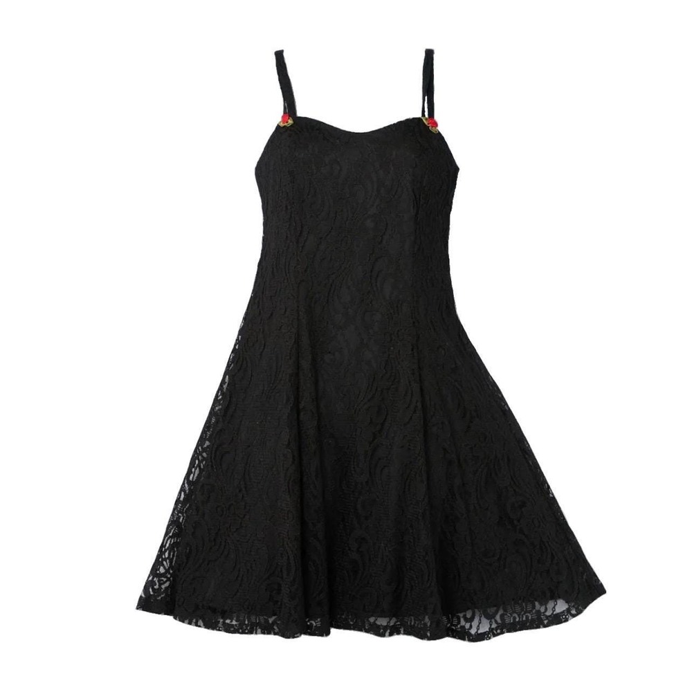 vintage 90s black lace party dress All That Jazz